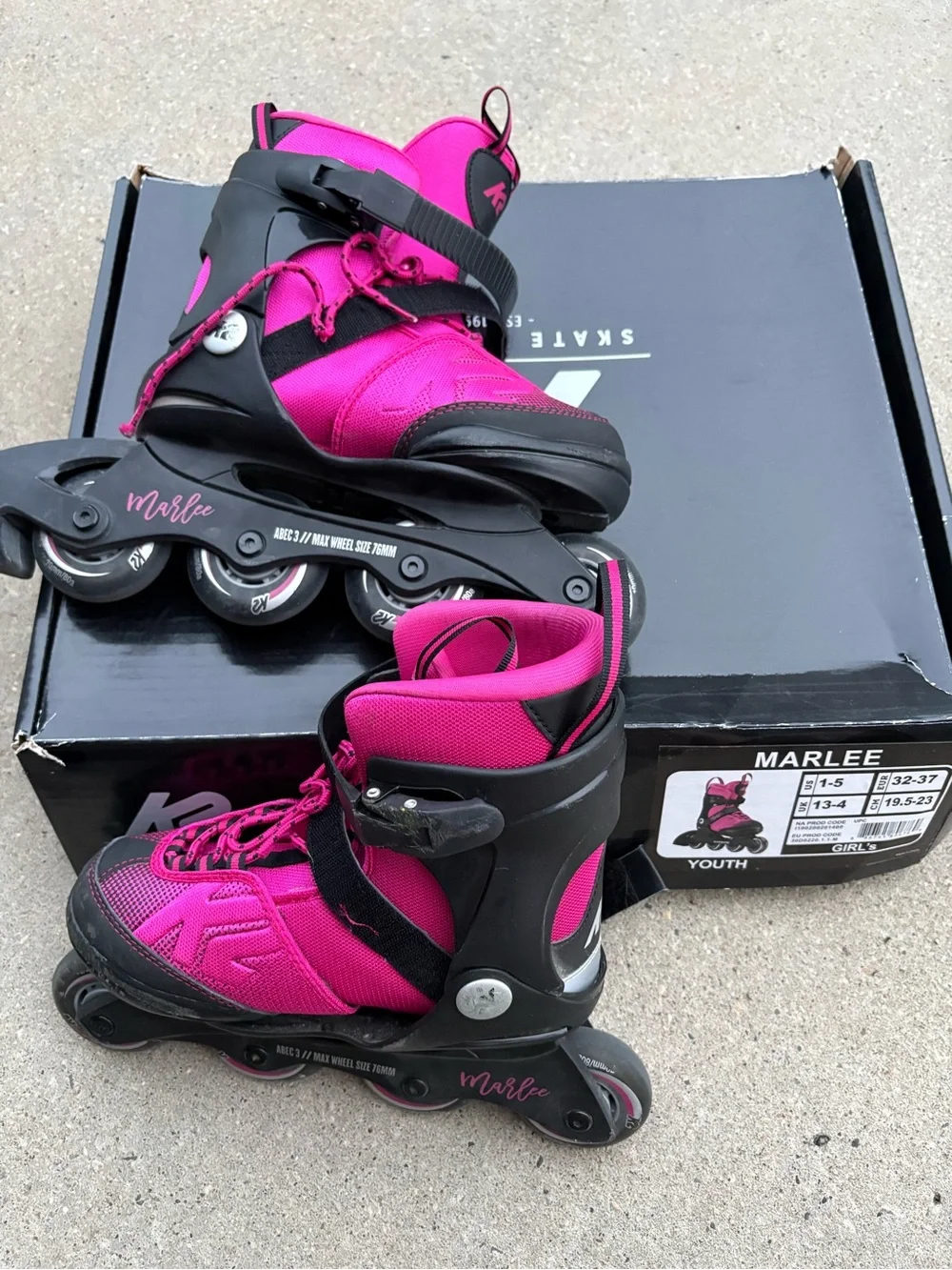 K2 Marlee Girls' Adjustable Pink Inline Skates
